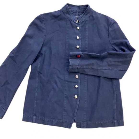 Nili Lotan Jackets & Blazers - Nili Lotan French Army Appliquéd Jacket in Blue Size M